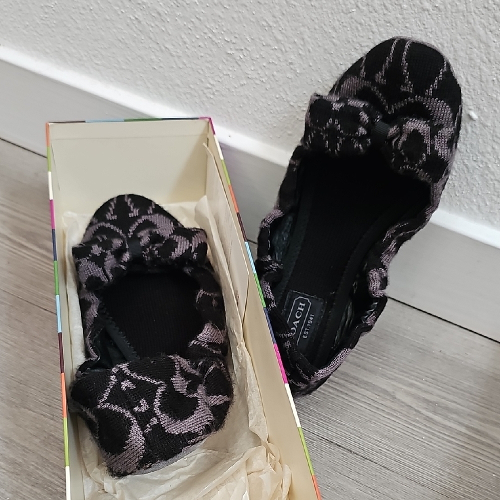 Coach Black and Purple Women's Slippers - Picture 1 of 6
